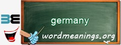 WordMeaning blackboard for germany